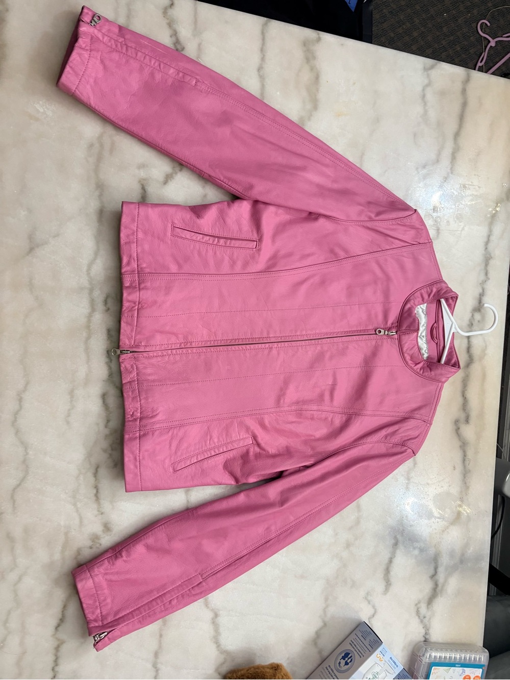 Wilsons Leather Pink Zip-Front Kids Jean Jacket